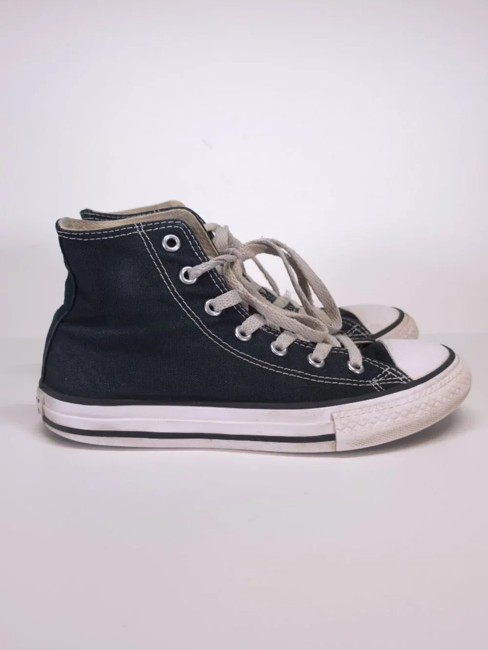 Converse Chuck Taylor All Star Hi Black Youth Size 2 Sneakers
